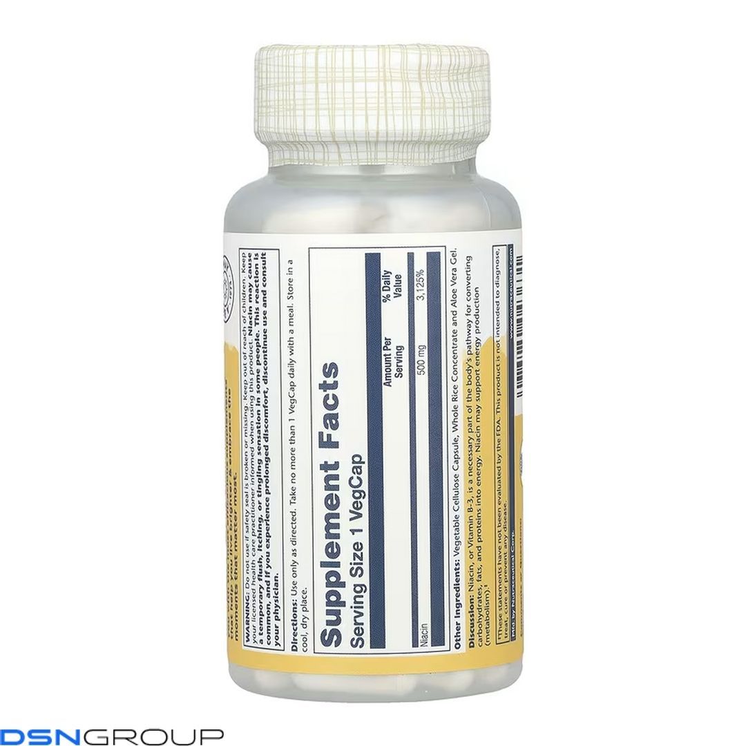 Niacin 500mg - 100 vcaps