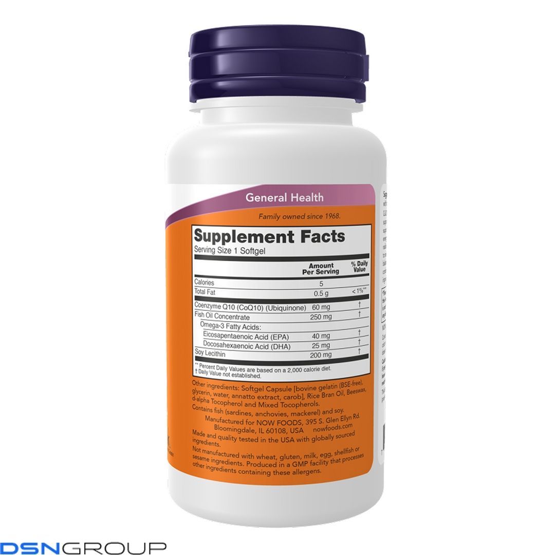 CoQ10 60mg + Fish Oil - 60 sgels