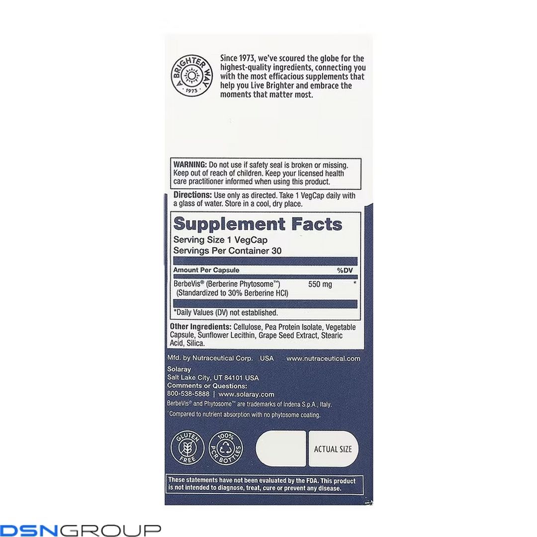 Prossorb Berberine 9x - 30 vcaps