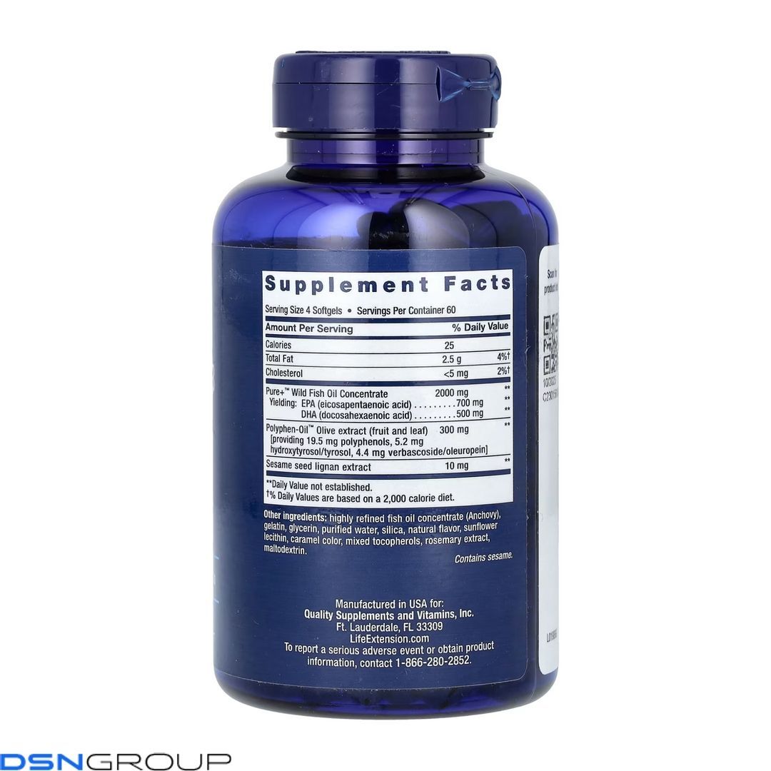 Super Omega-3 EPA/DHA Fish Oil Sesame Lignans & Olive Extract - 240 softgels 2022-10-1942 фото Super Omega-3 EPA/DHA Fish Oil Sesame Lignans & Olive Extract - 240 softgels