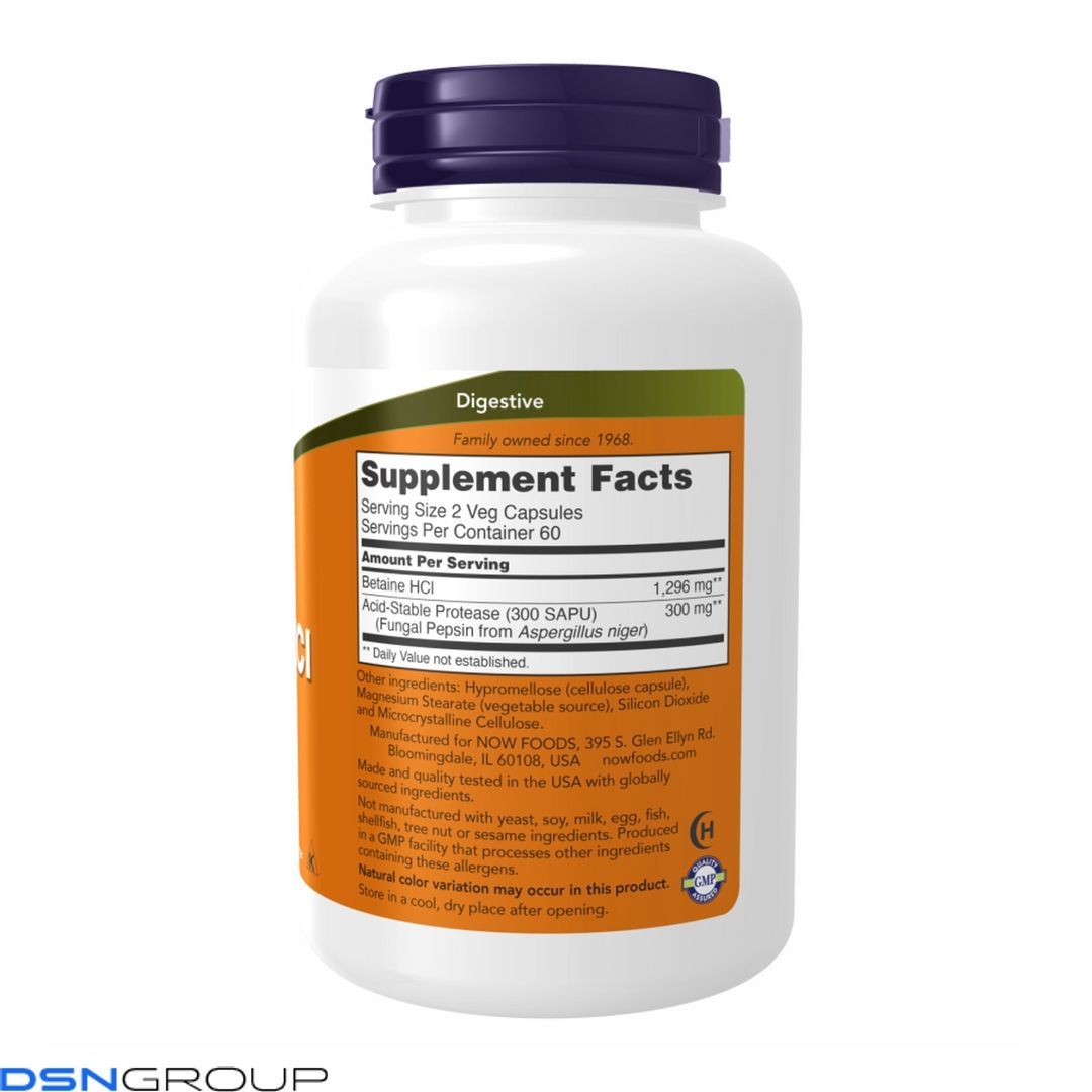 Betaine HCI 648mg - 120vcaps
