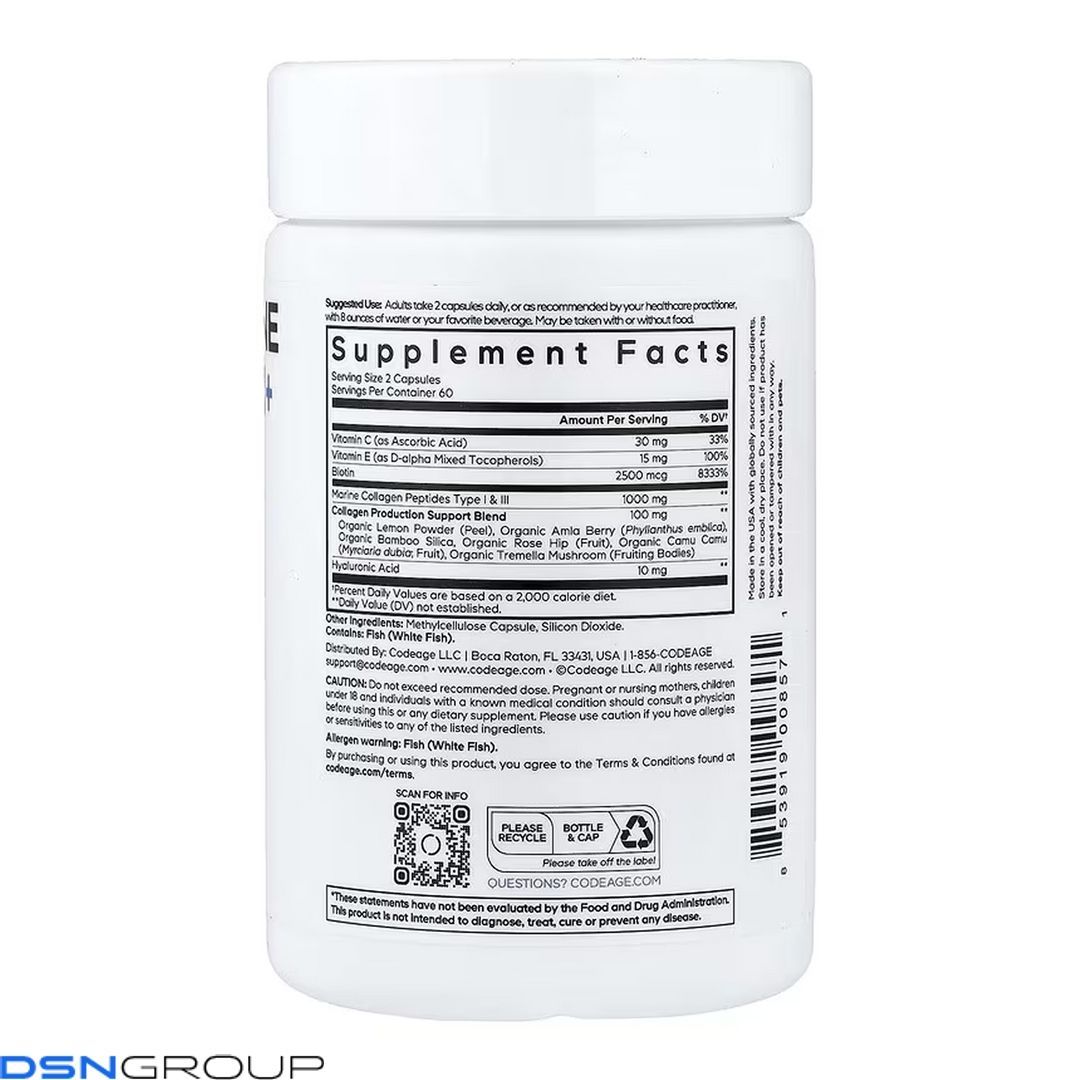 Biotin Marine Collagen - 120 vcaps