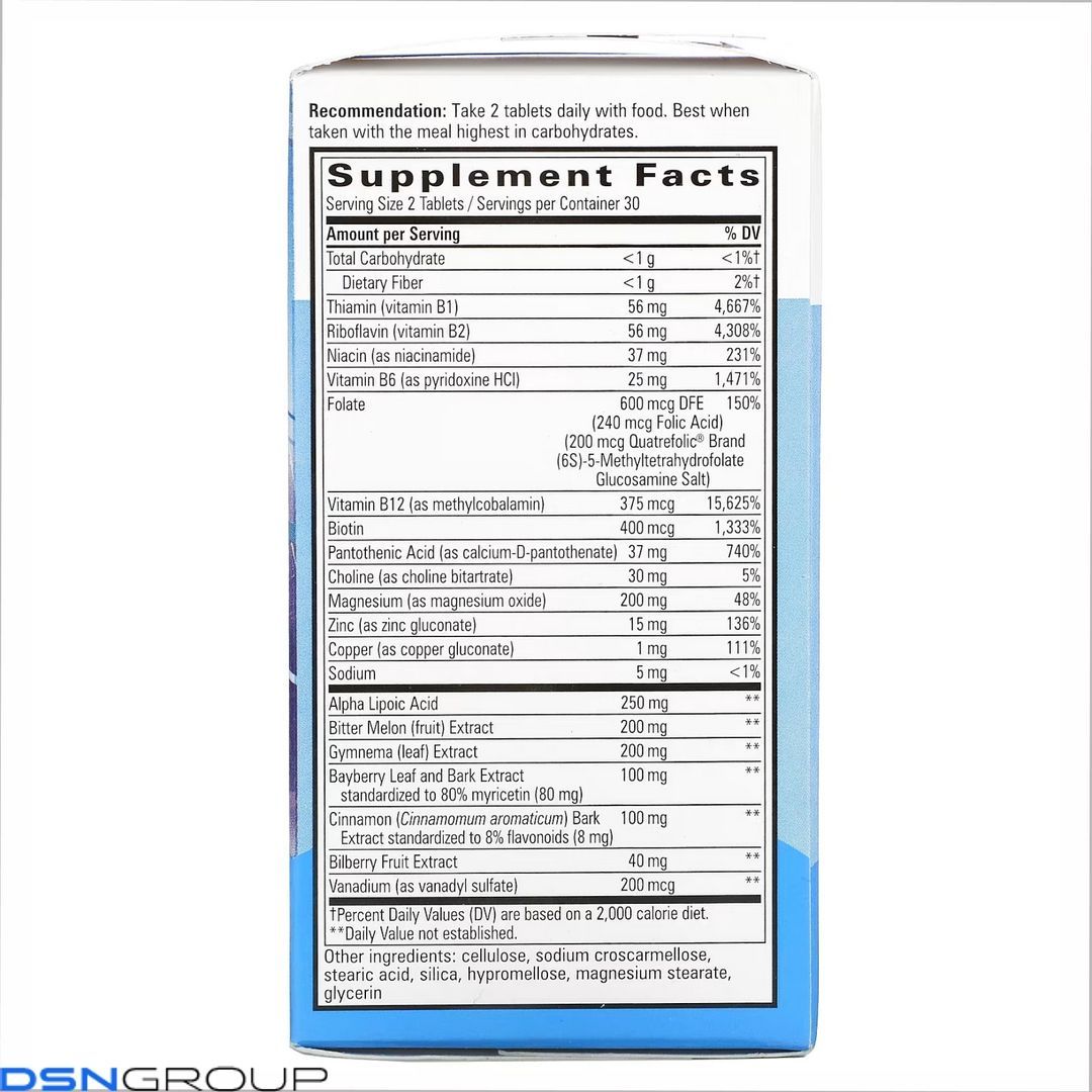 Blood Sugar Manager - 60 tabs