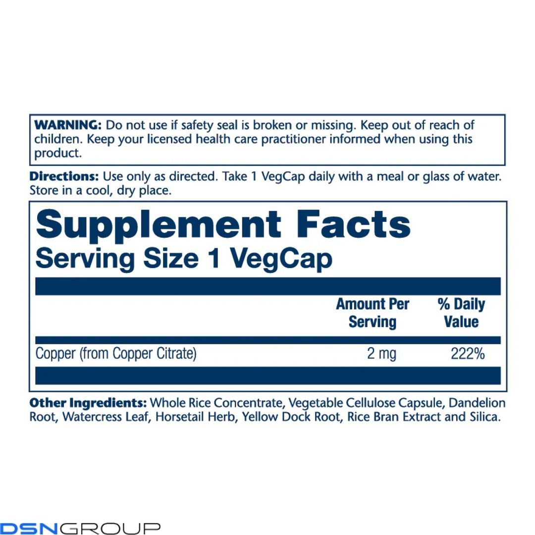 Copper Citrate 2mg - 60 vcaps