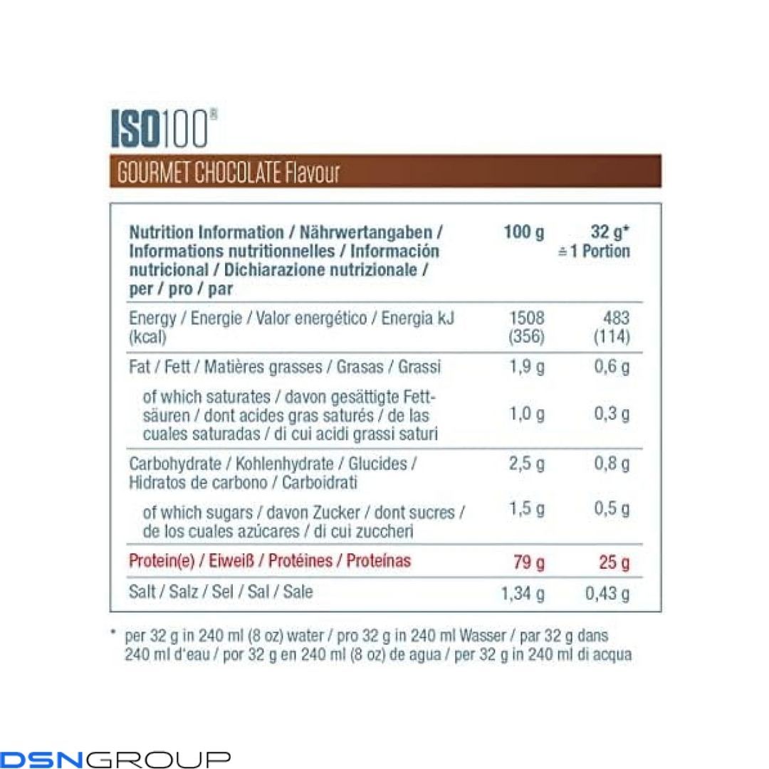 Iso 100 Hydrolyzed - 2263g Gourmet Chocolate