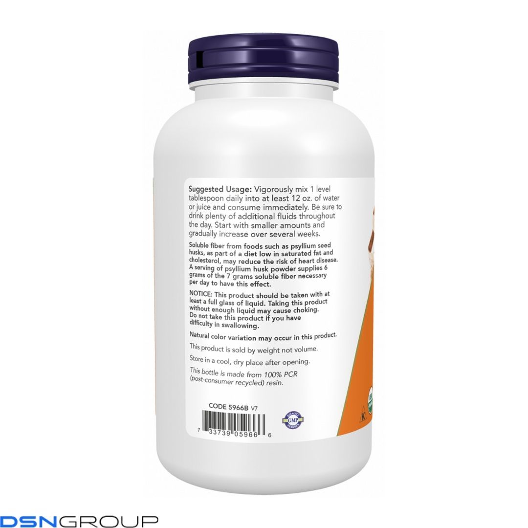 Certified Organic Psyllium Husk Powder - 340g