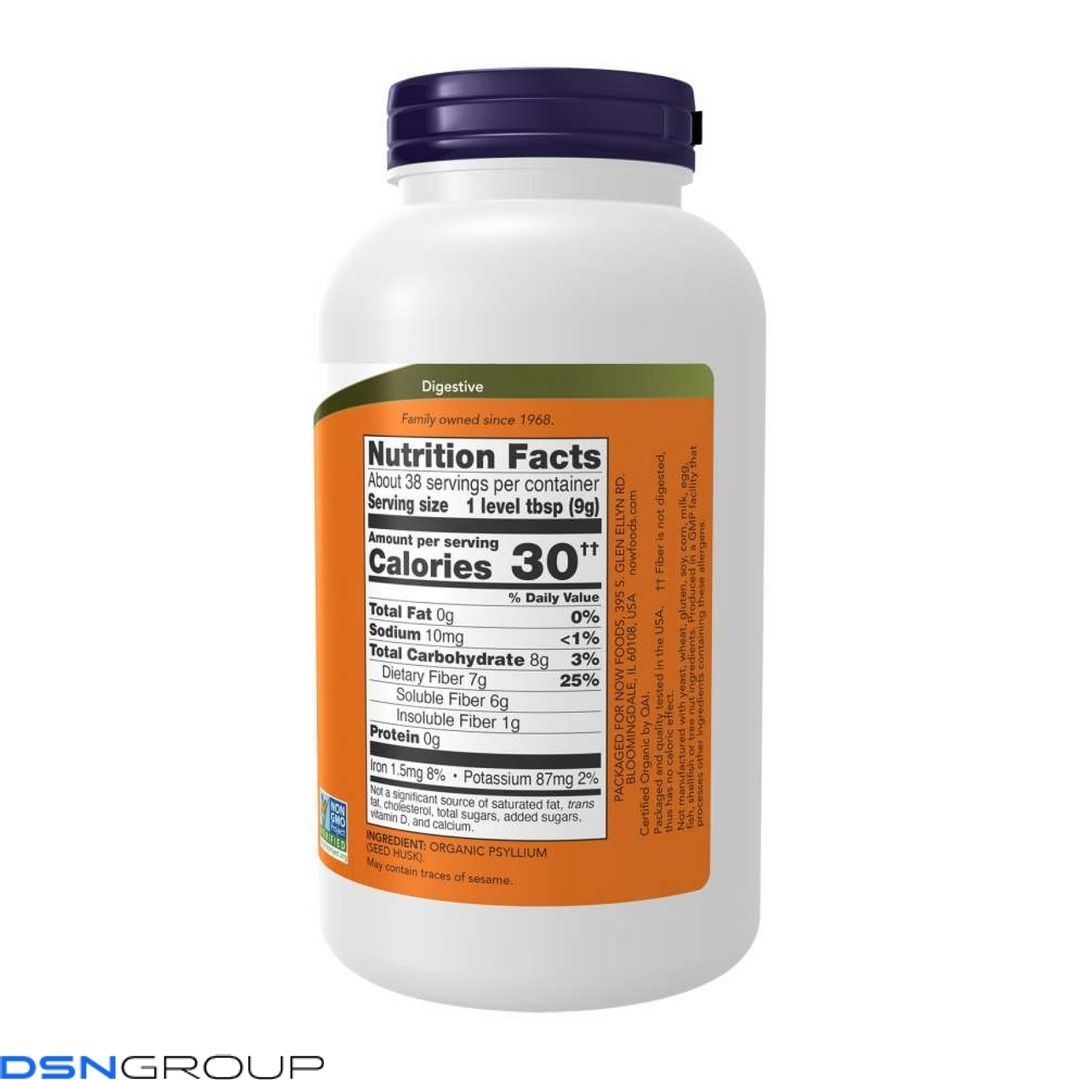 Certified Organic Psyllium Husk Powder - 340g