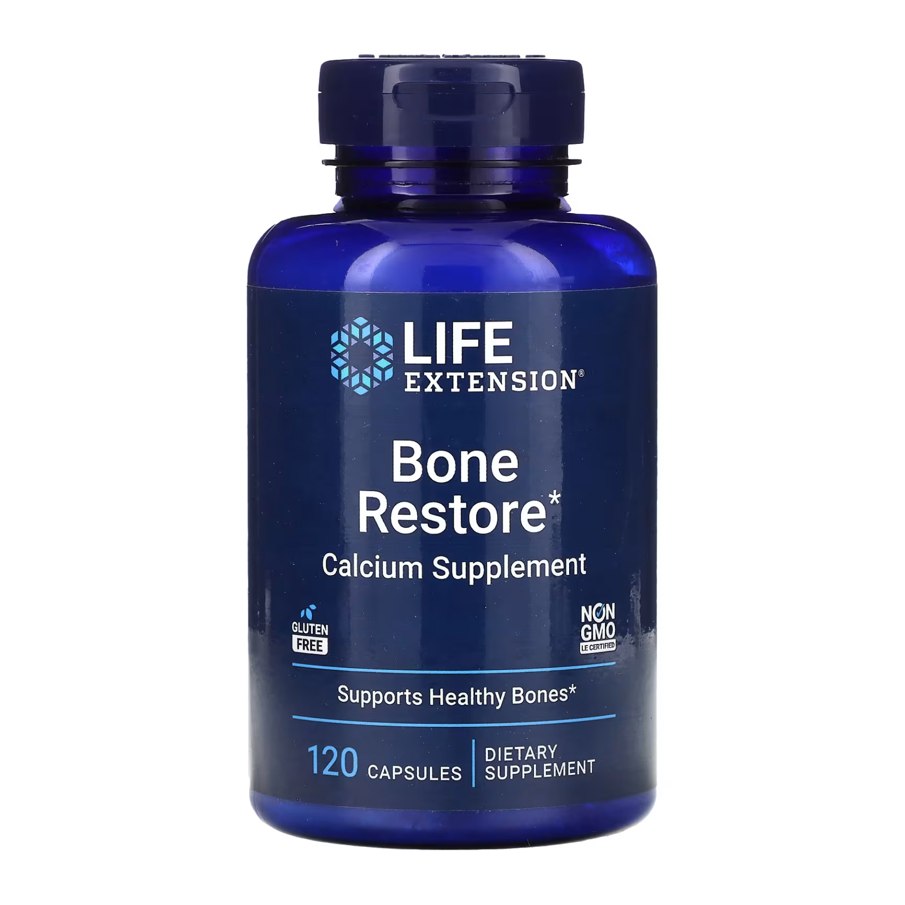 Life Extension Bone Restore 120 капсул — комплекс кальцію та мінералів для кісток (пошкоджена банка)