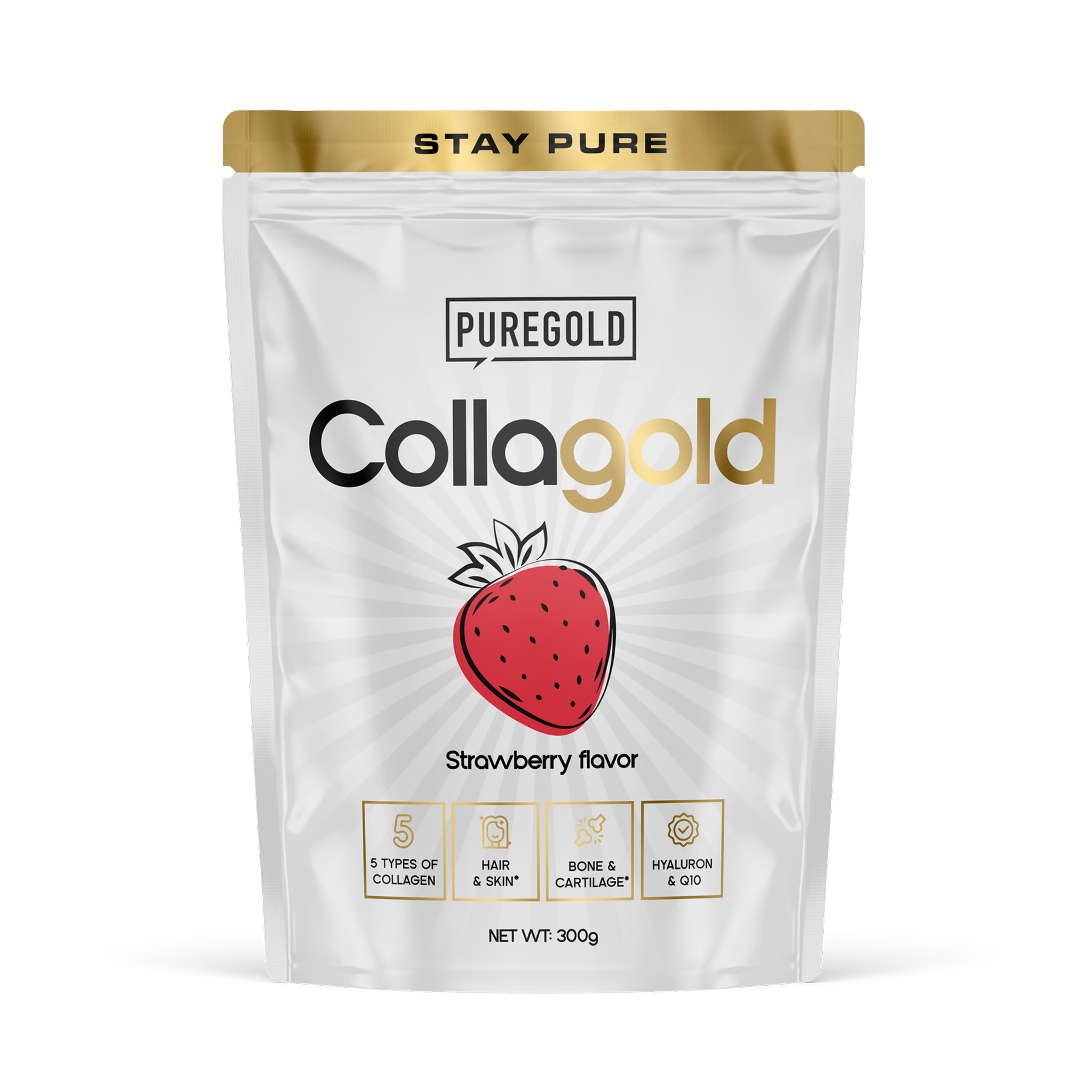 Pure Gold CollaGold — гідролізований колаген, полуниця