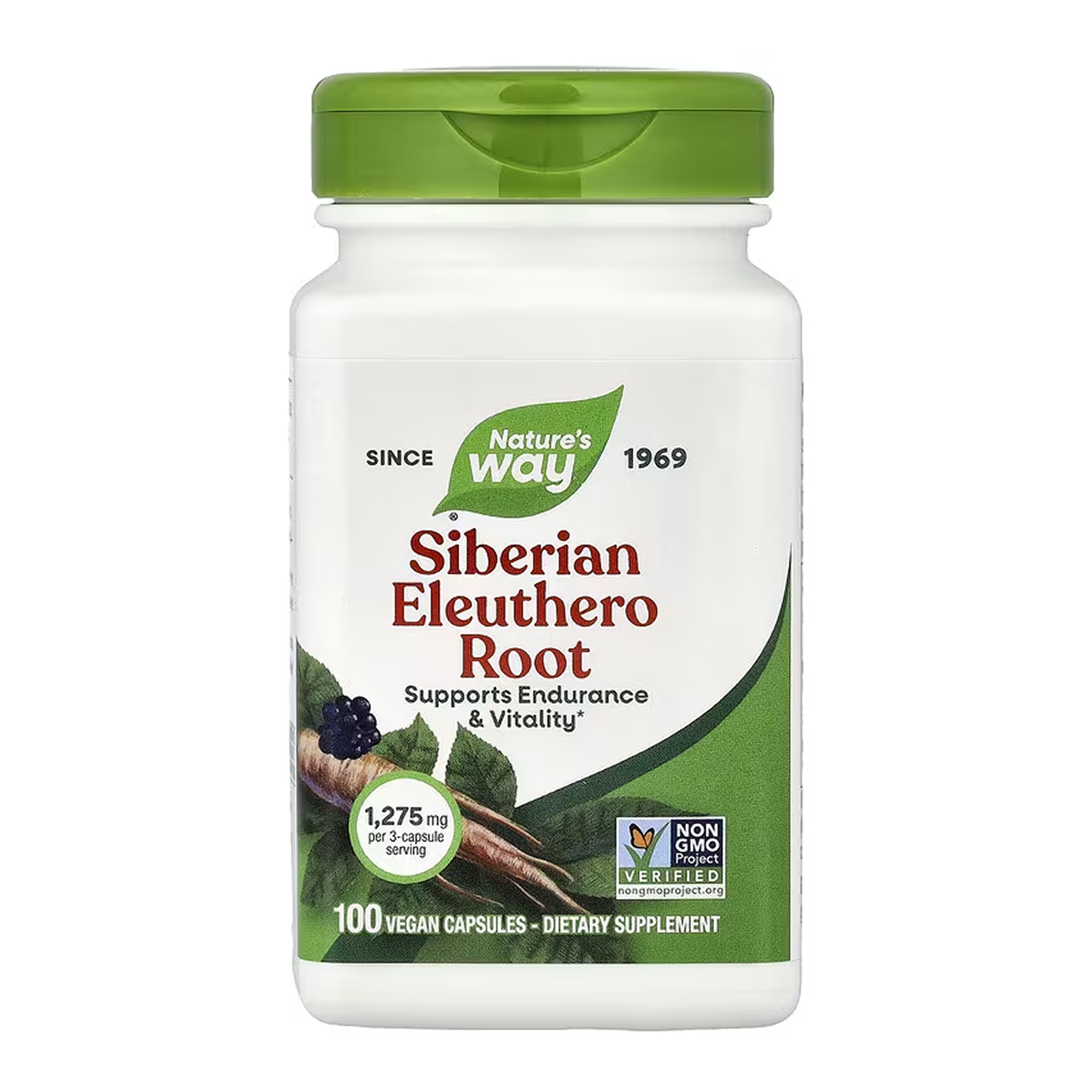 Елеутерокок Nature’s Way Siberian Eleuthero, 100 капсул