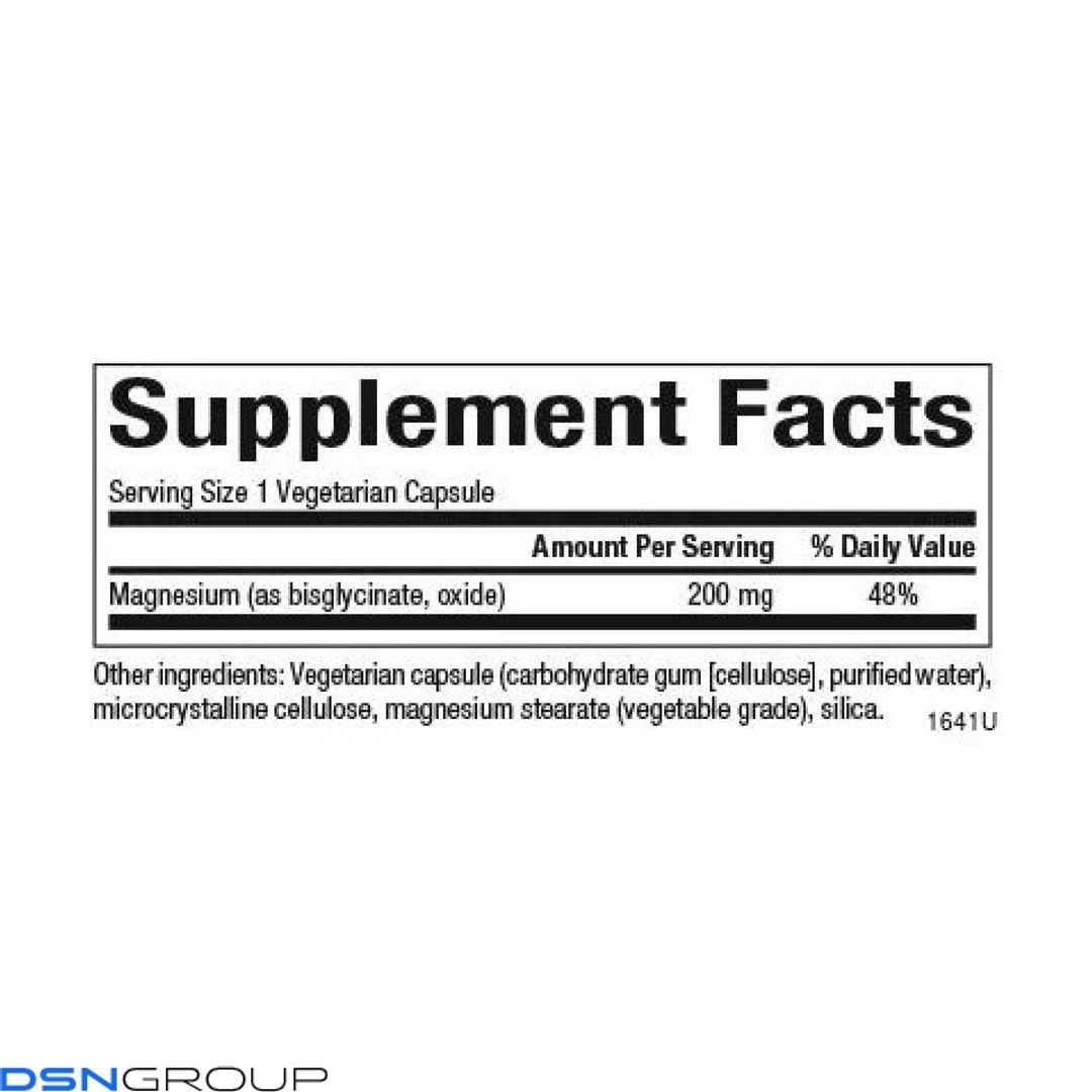 Magnesium Bisglycinate 200mg - 120 vcaps