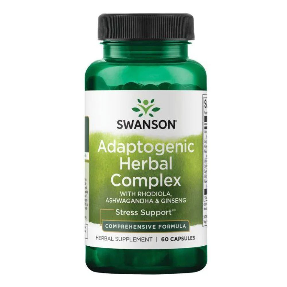 Adaptogenic Herbal Complex (Rhodiola Ashwagandha Ginseng) - 60caps (Повреждена банка)