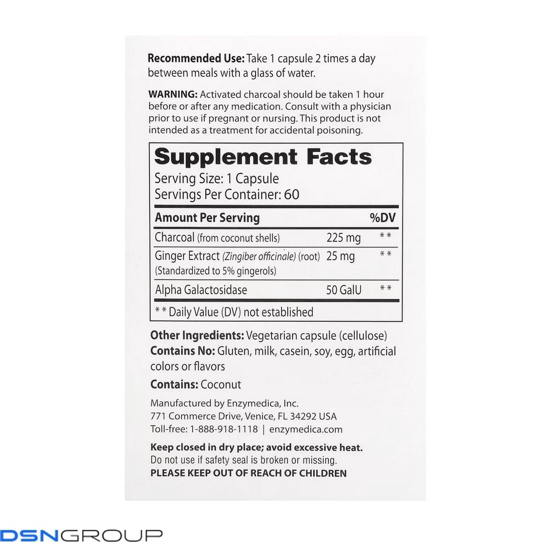 Activated Charcoal - 60 caps