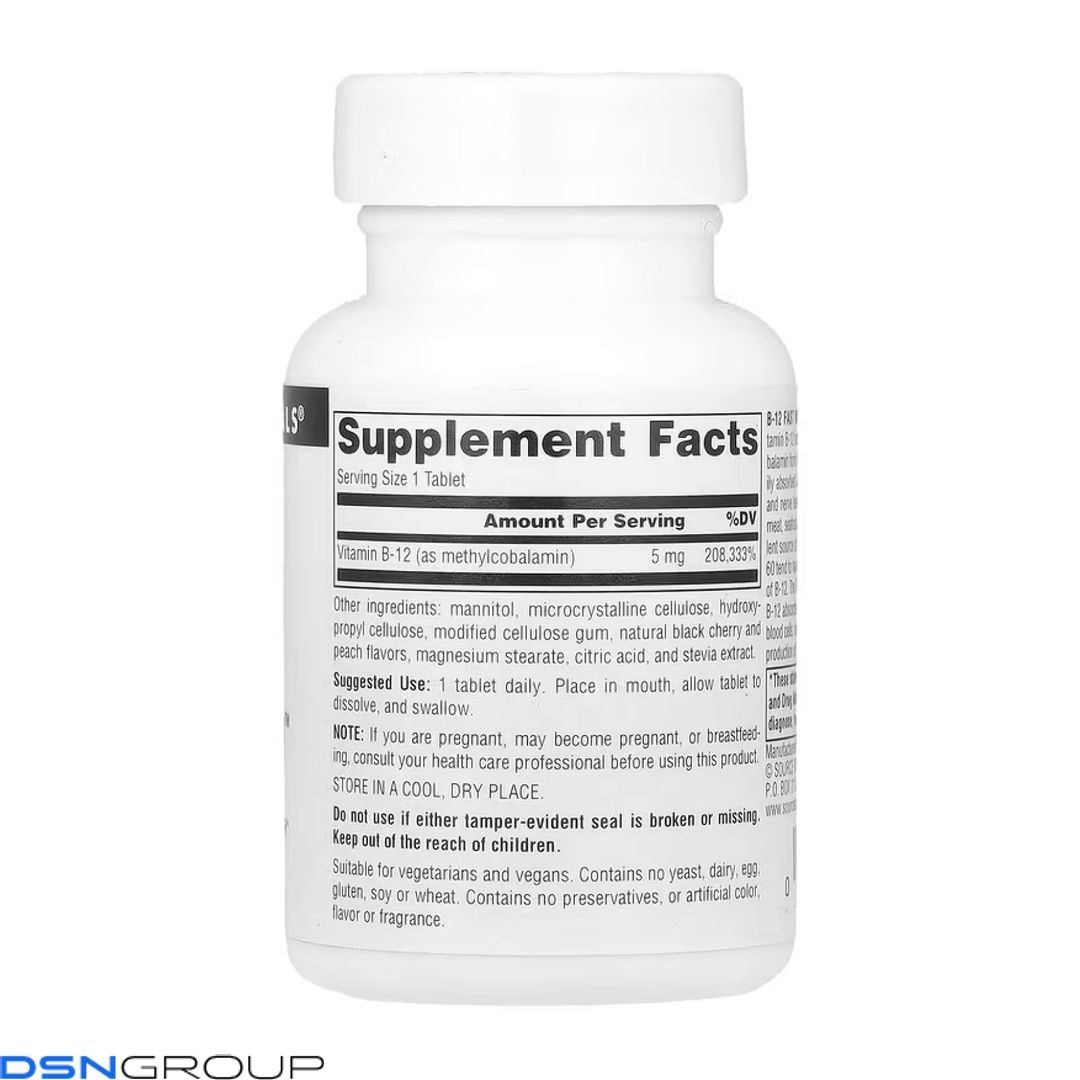 Vitamin B-12 5mg - 60 tabs 2023-10-5300 фото Vitamin B-12 5mg - 60 tabs