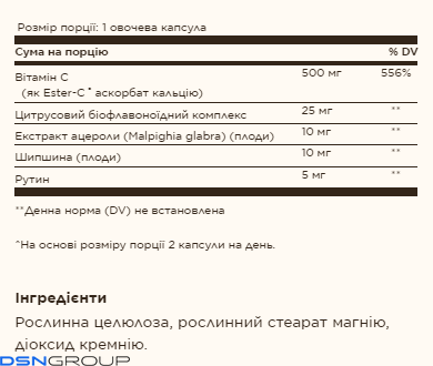 19.01 (Ожидание) Ester-C&reg; Plus 500 mg Vitamin C - 50 vcaps