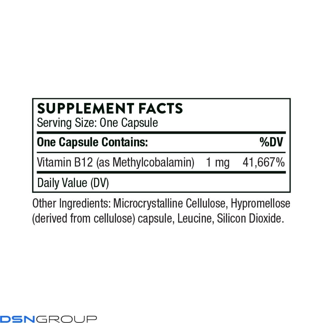 Vitamin B12 Methylcobalamin - 60 caps