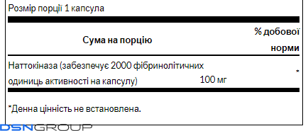 Nattokinase 2,000 Fibrinolytic Units 100 mg - 30caps