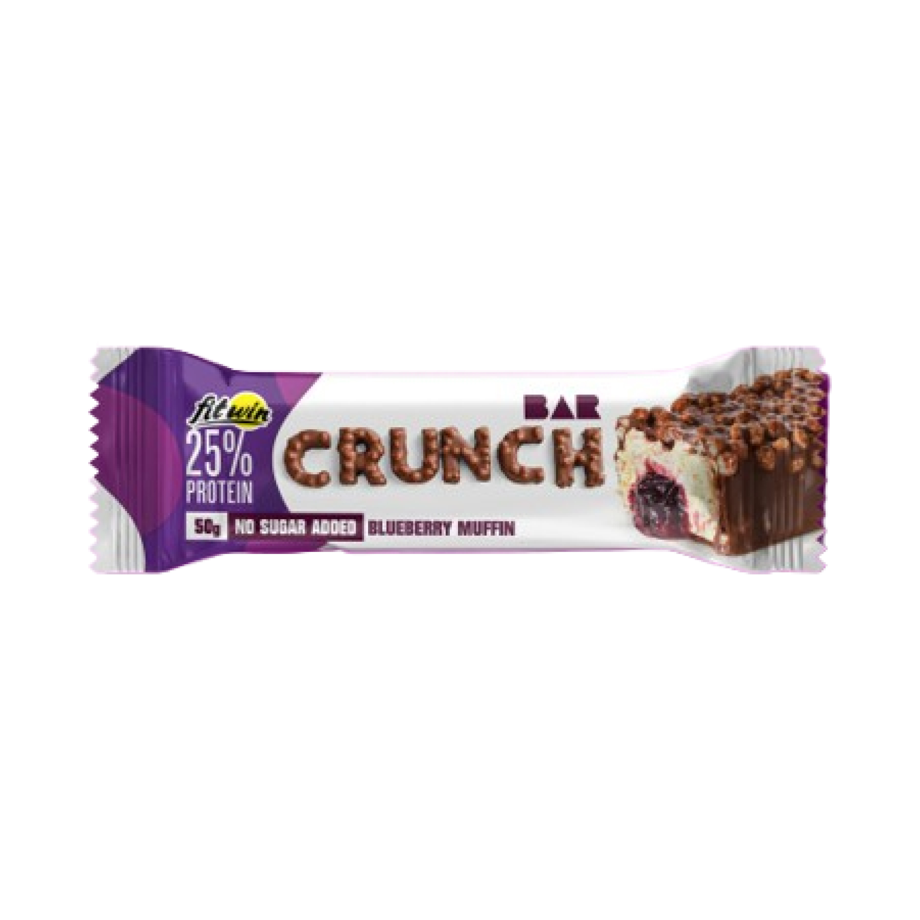 Протеїновий батончик FitWin Crunch Bar, чорничний мафін, 50 г