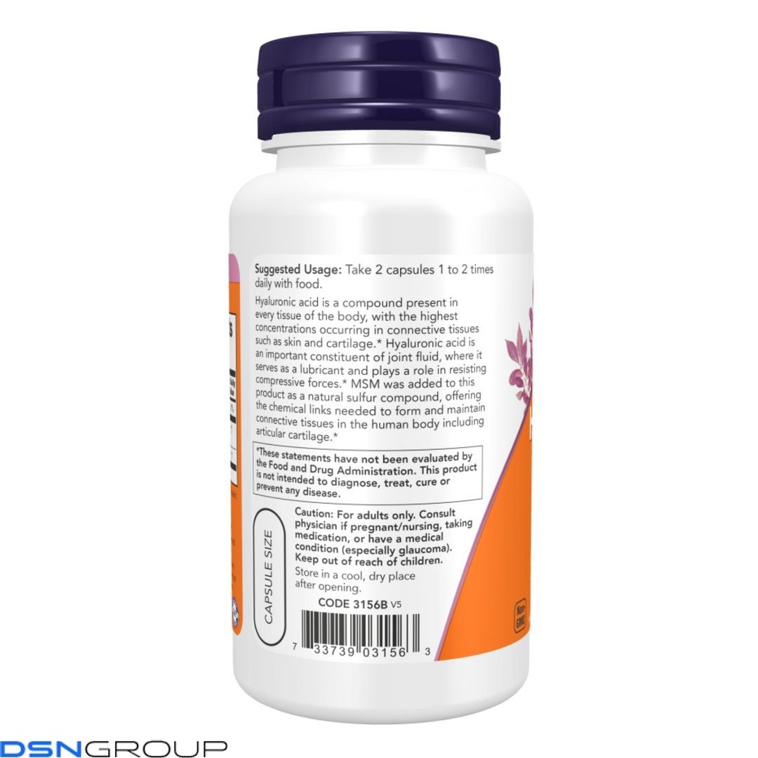 (12.02 Очікування) Hyaluronic Acid 50mg+MCM - 120 vcaps