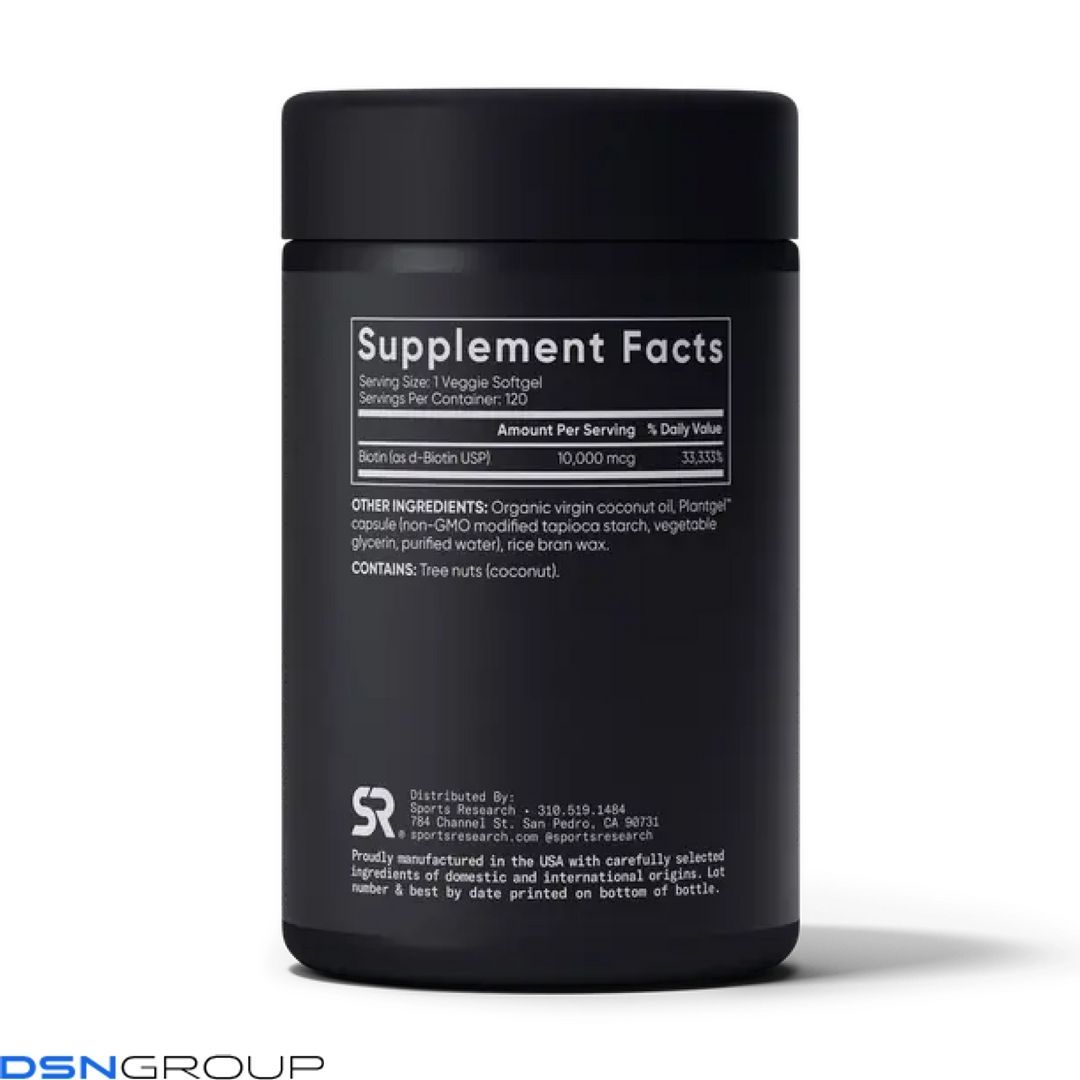 Biotin 10,000mcg - 120 veg softgels