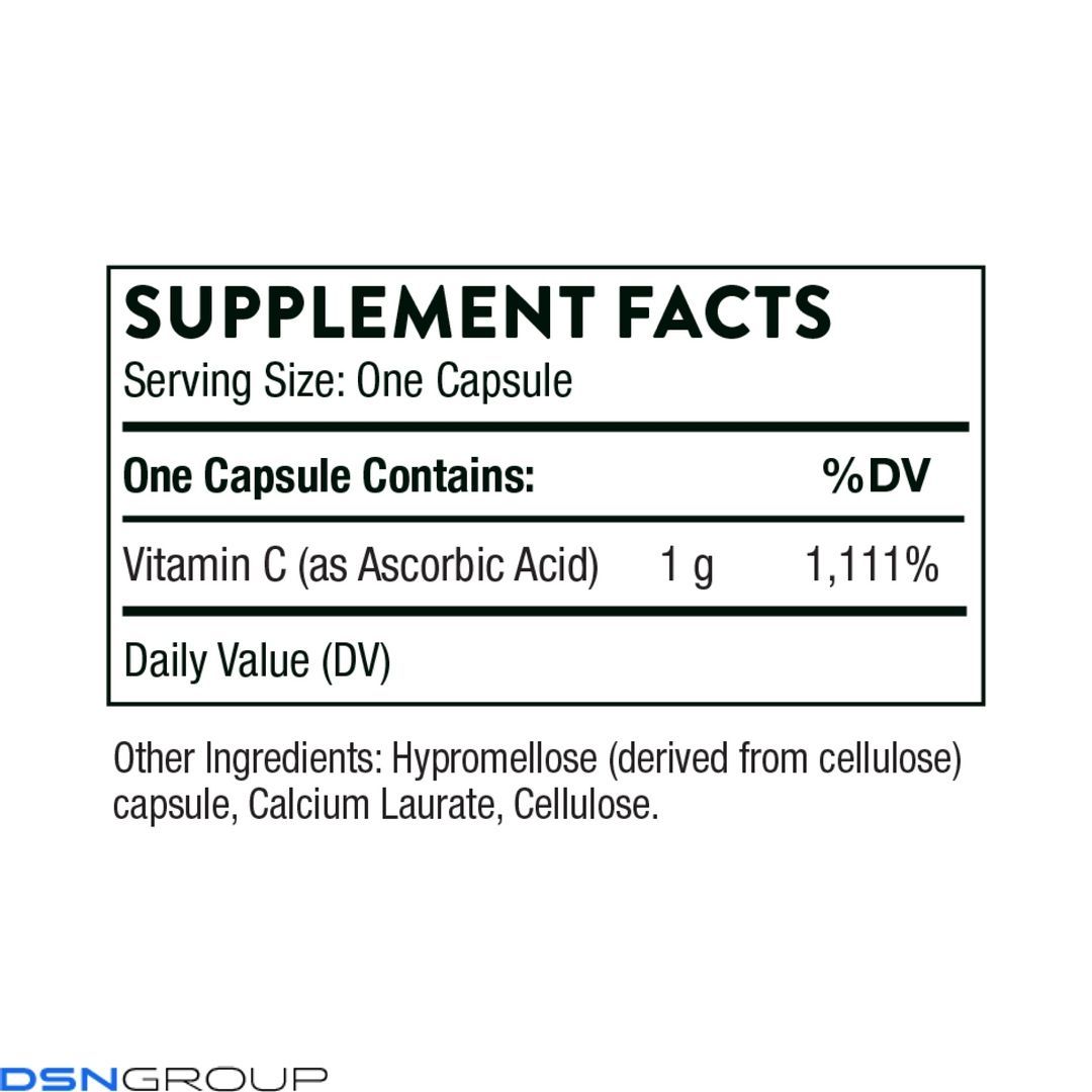 Ascorbic Acid 1g - 60 caps