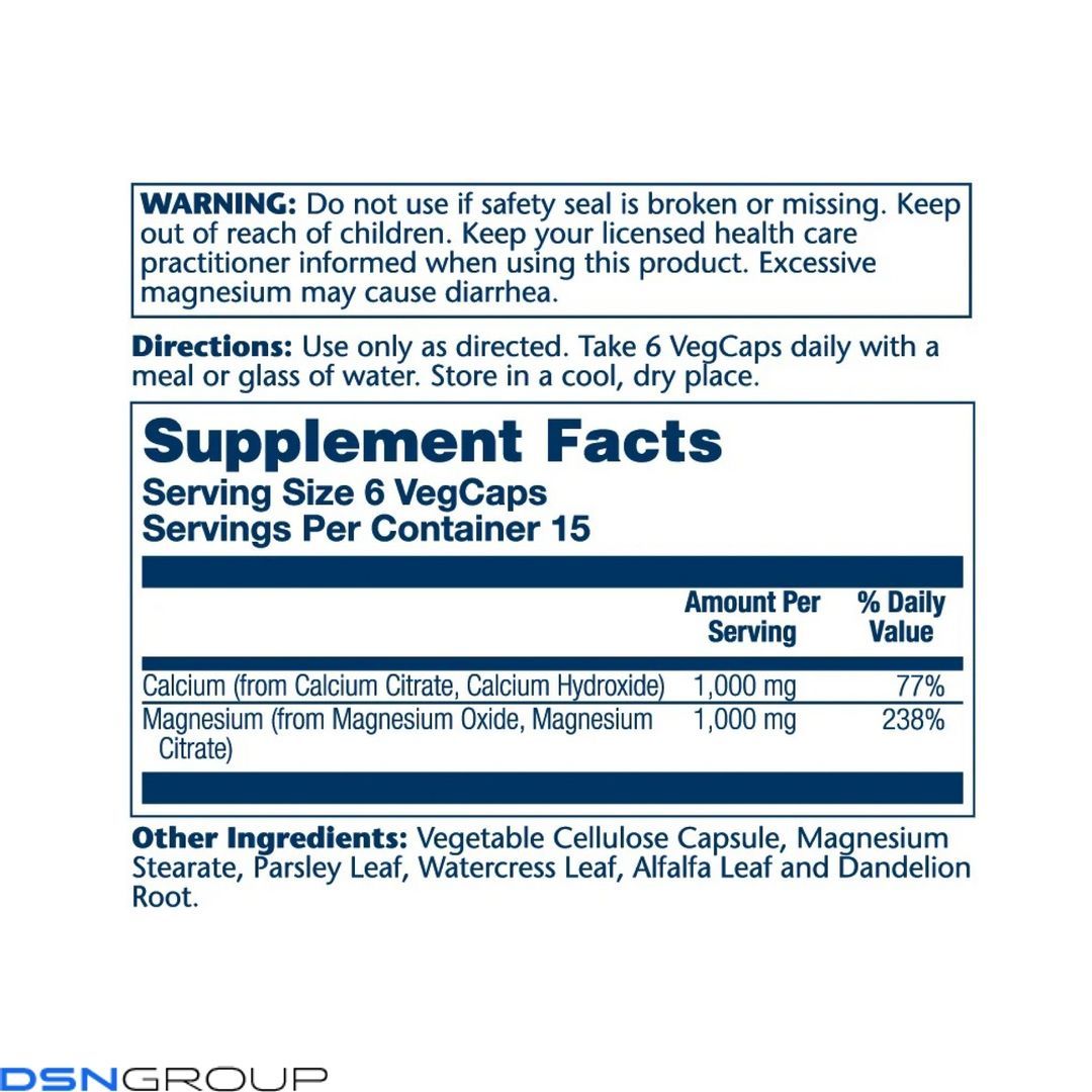 Calcium & Magnesium Citrate - 90 vcaps