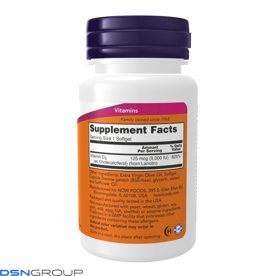 VIT D-3 5000 IU - 120 sgels (Пошкоджена банка)