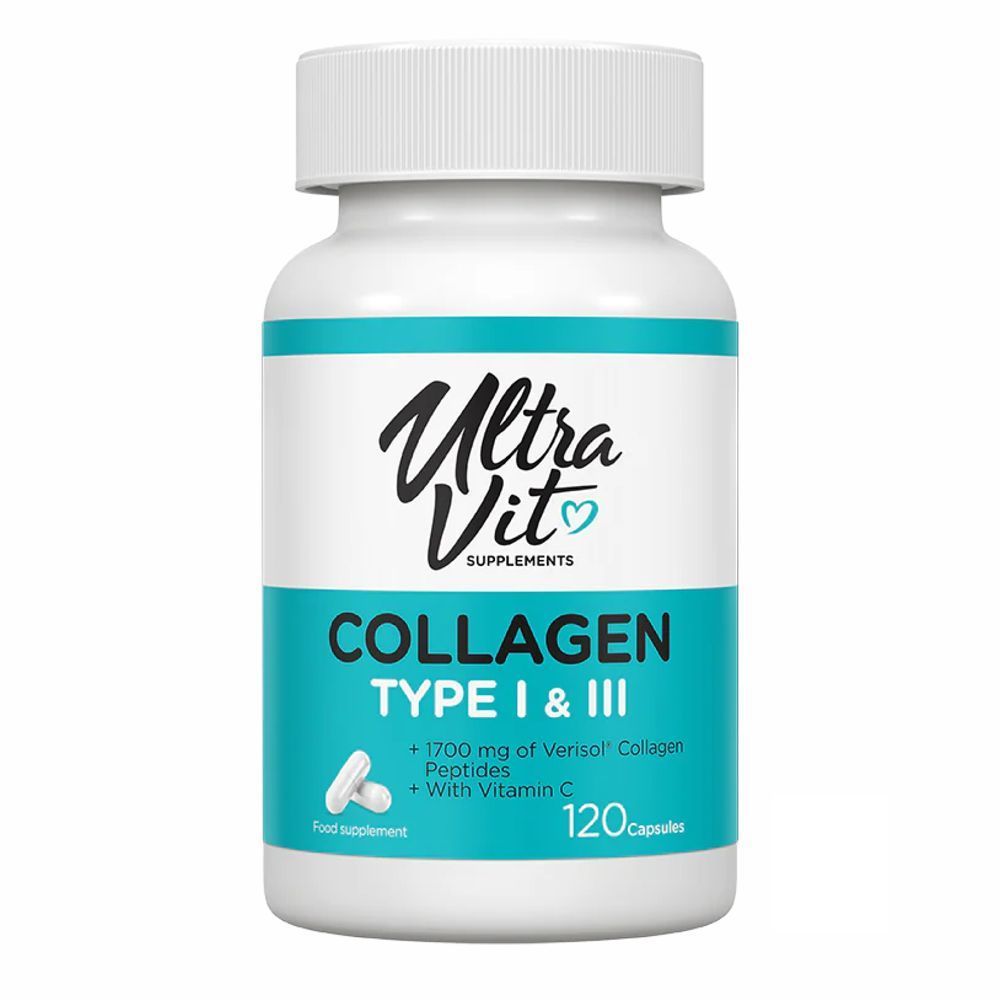 Collagen Type I & III - 120 caps (Повреждена пломба)
