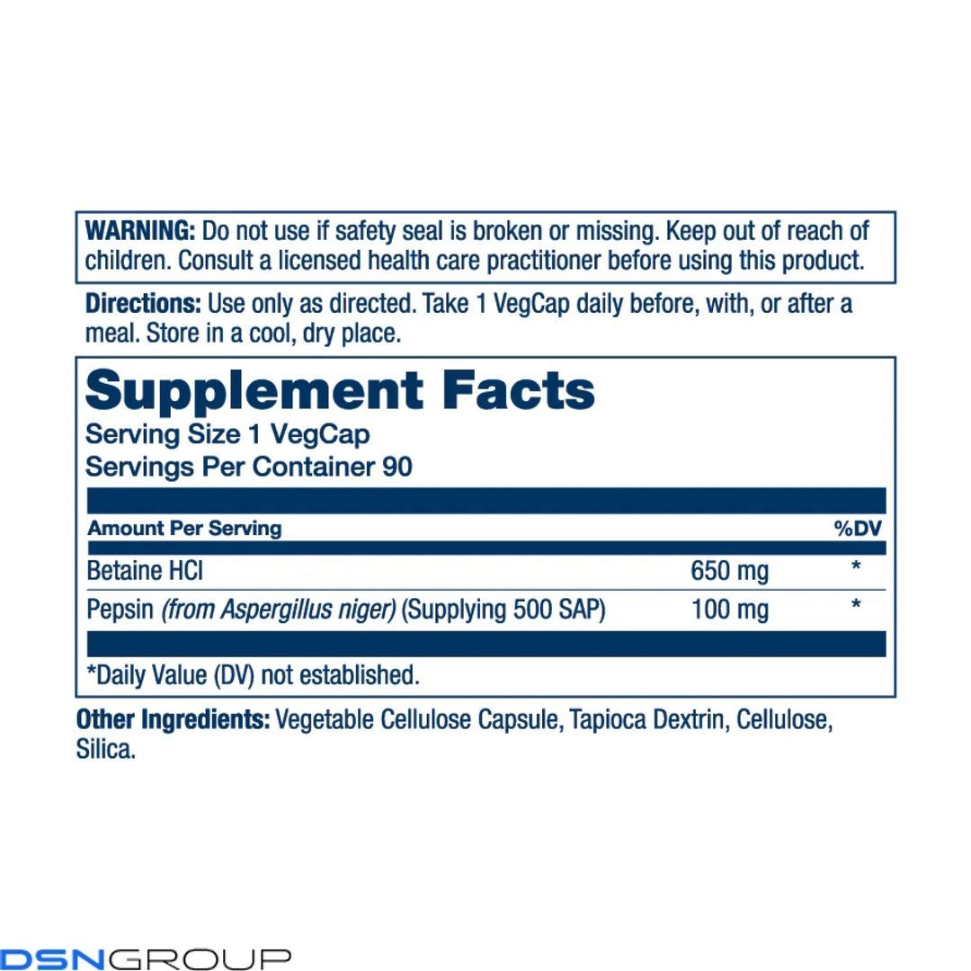 Betaine HCL - 90 vcaps