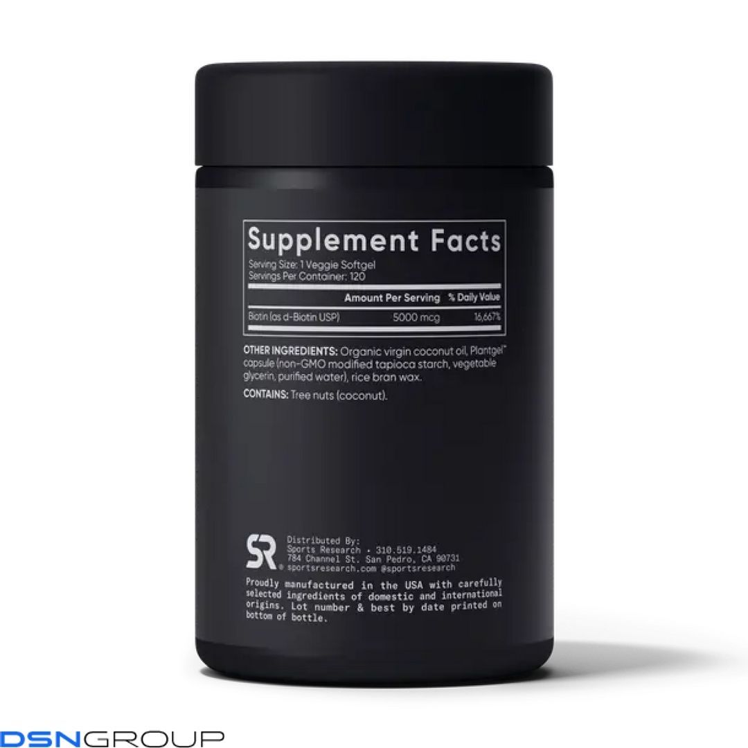 Biotin 5000mcg - 120 veg softgels