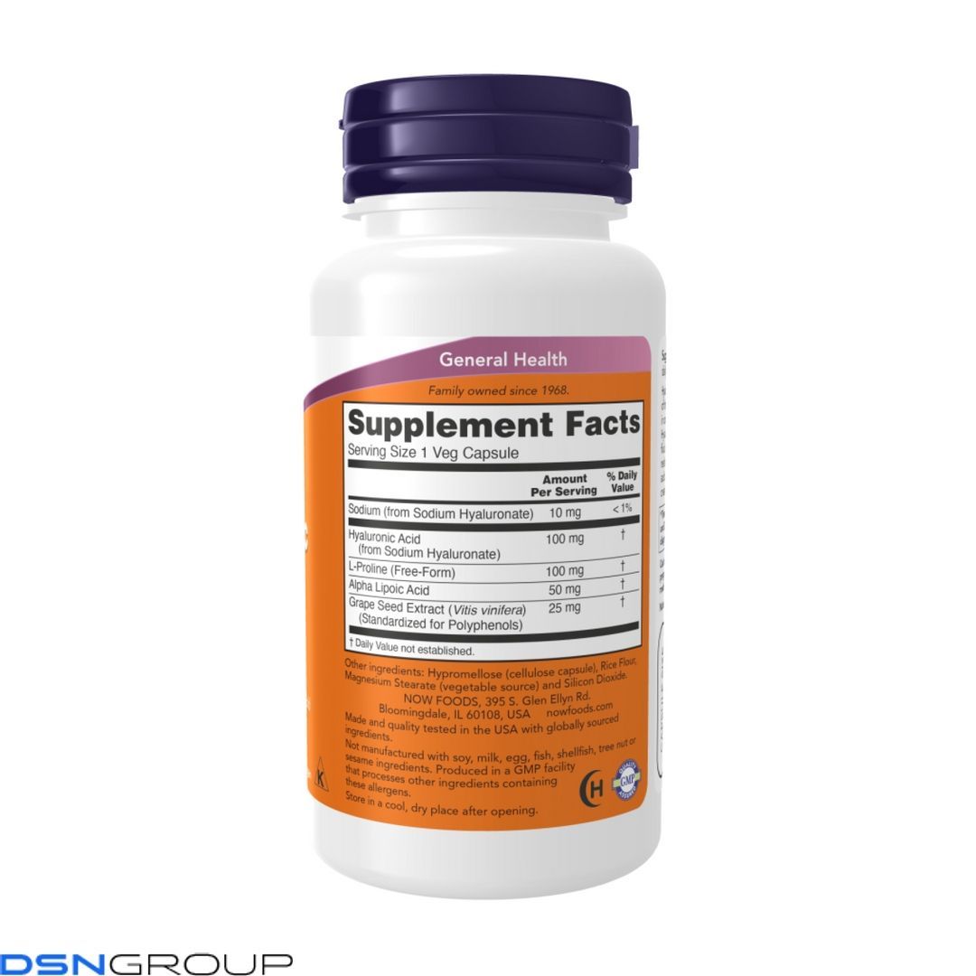 Hyaluronic Acid Double Strength 100 mg - 120 vcaps