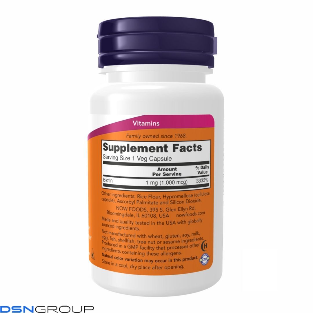 BIOTIN 1000mcg - 100 vcaps