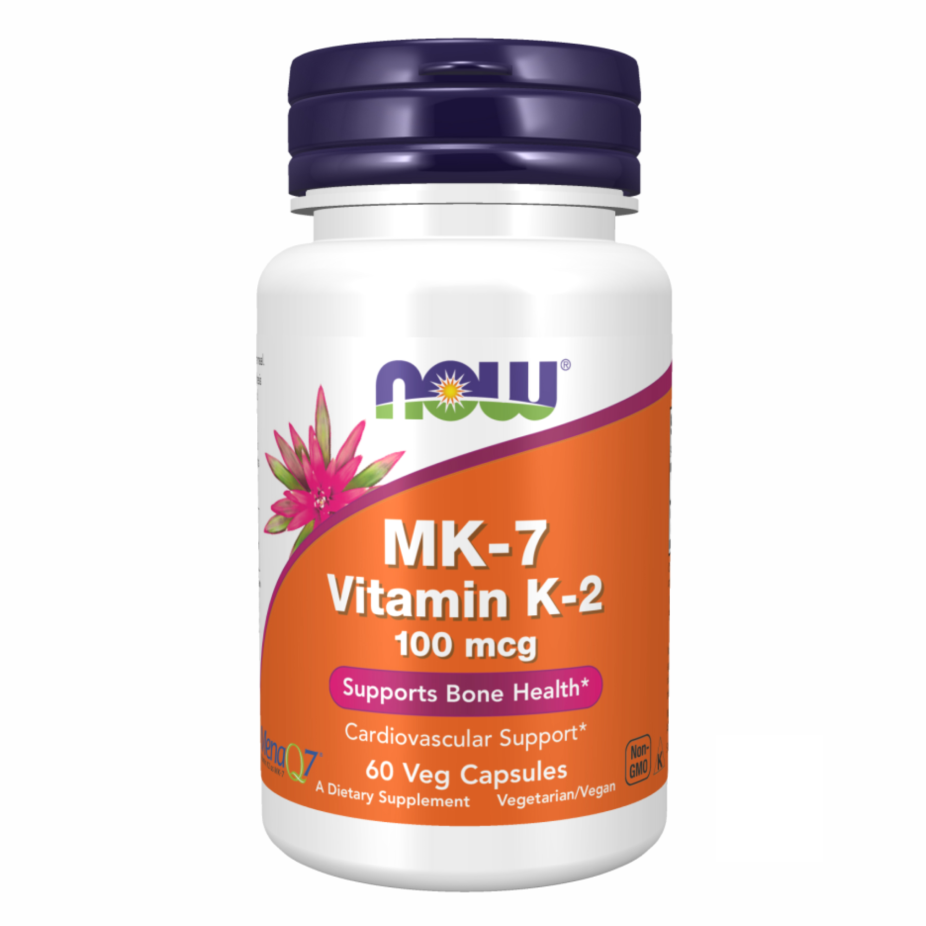 Now Foods Vitamin K-2 (MK-7) 100 мкг, 60 рослинних капсул