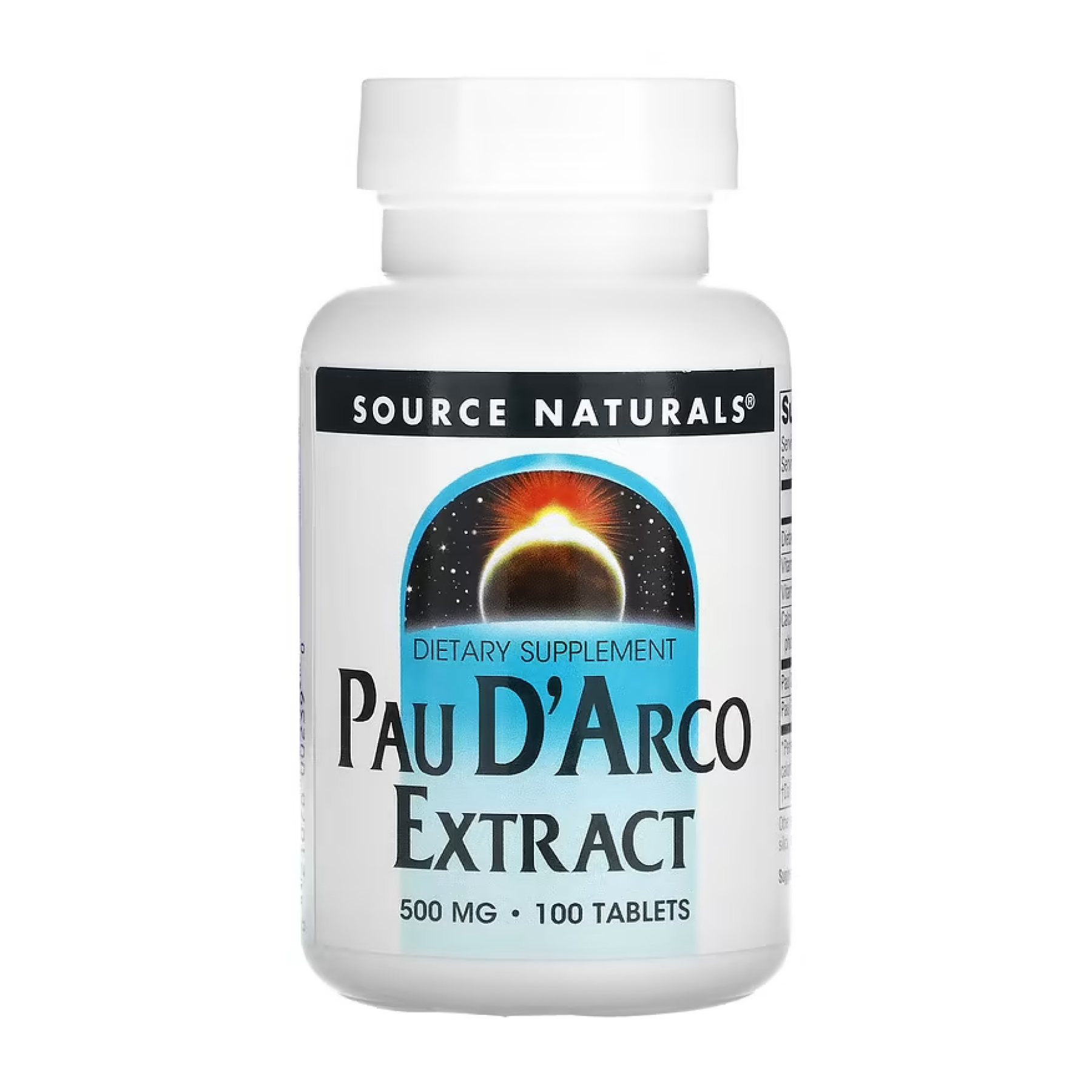 Екстракт пау д’арко Source Naturals 500 мг, 100 таблеток