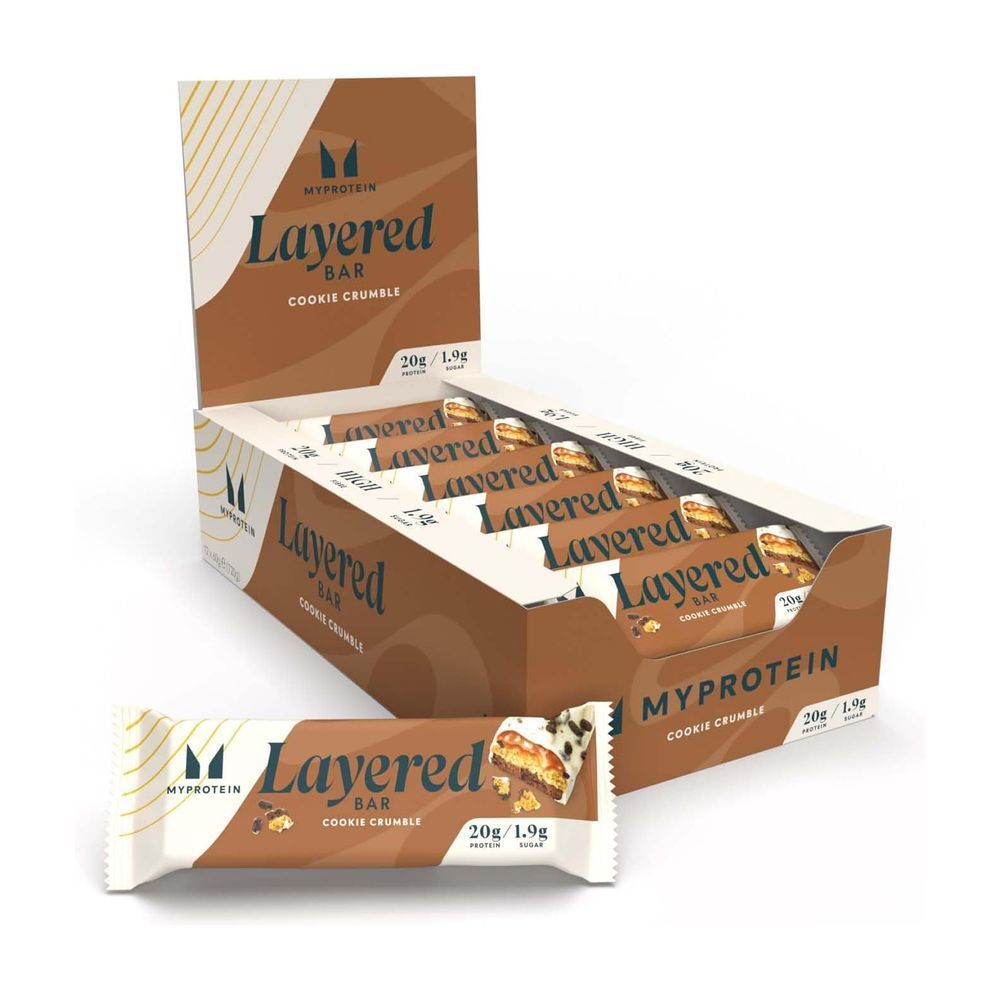 Layered Bar - 12x60g Cookie Crumble (Повреждена коробка)