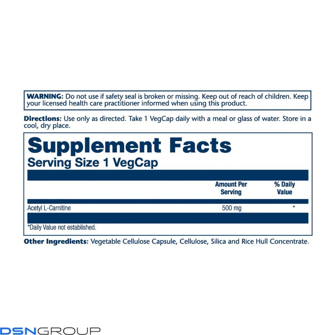 Acetyl L-Carnitine 500mg - 30 vcaps