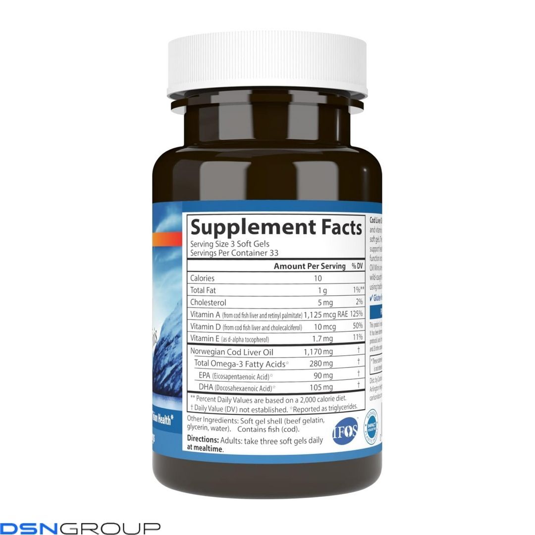 Cod Liver Oil - 100 mini softgels