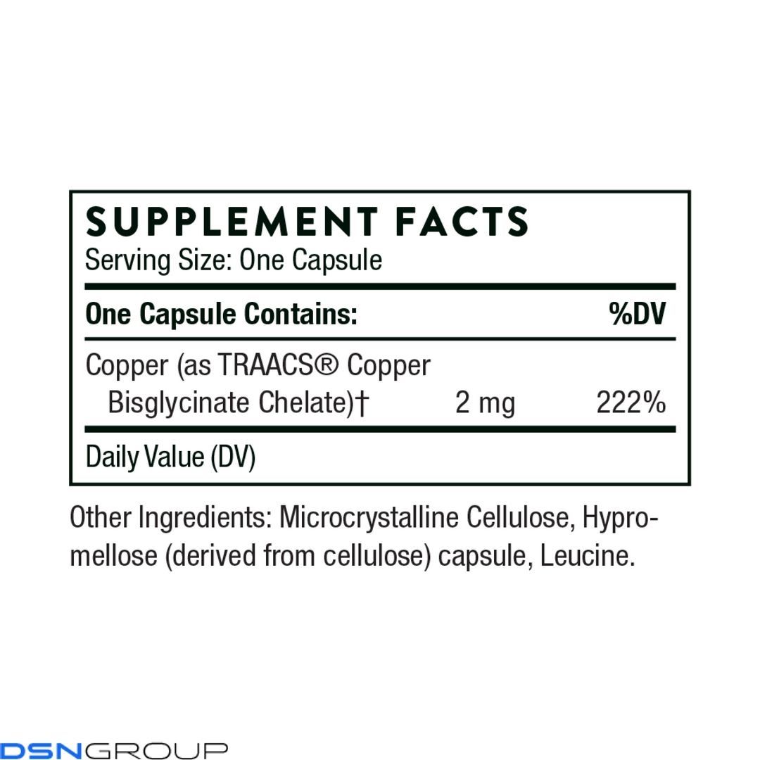 Copper Bisglycinate - 60 caps