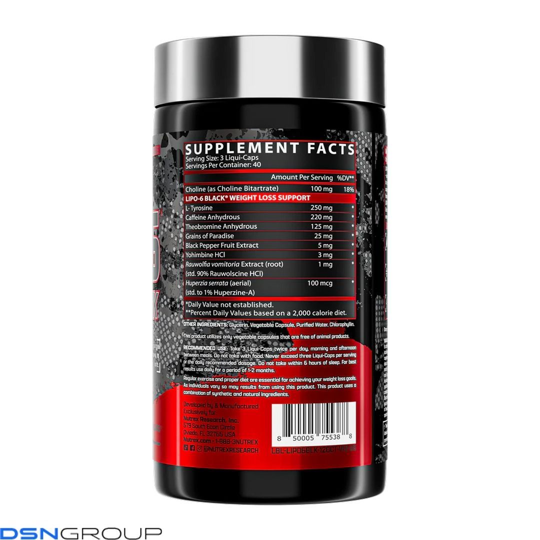 Lipo-6 Black Maximum Potency - 120 caps