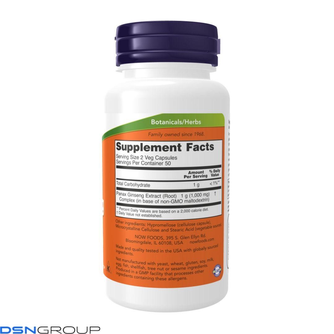 Panax Ginseng 500mg - 250 vcaps