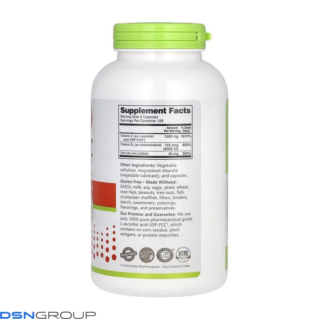 Vitamin C + D3 & Zinc - 250 caps