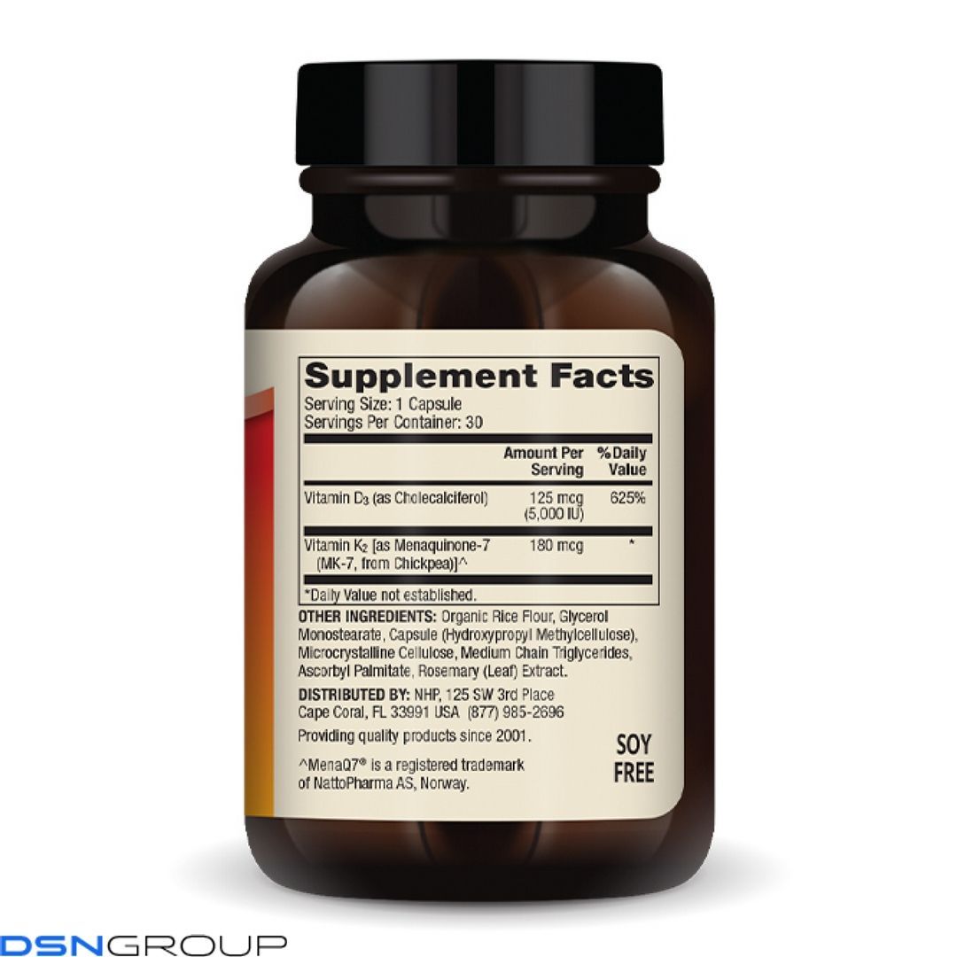 Vitamins D3 & K2 - 30 caps
