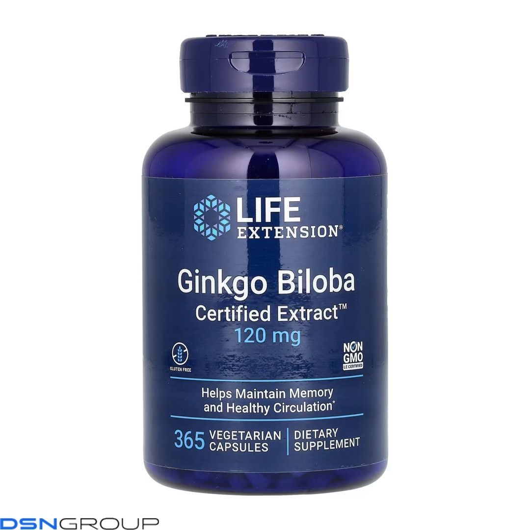 Ginkgo Biloba Certified Extract™ 120mg - 365 vcaps 2022-10-1899 фото Ginkgo Biloba Certified Extract™ 120mg - 365 vcaps