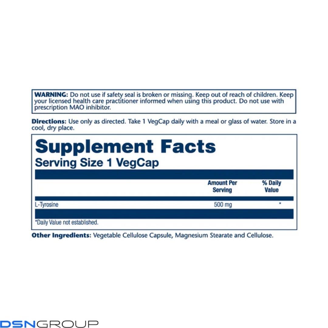 L-Tyrosine 500mg - 50 vcaps