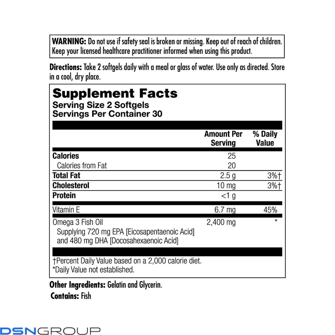 Omega-3 720 EPA / 480 DHA - 60 softgels