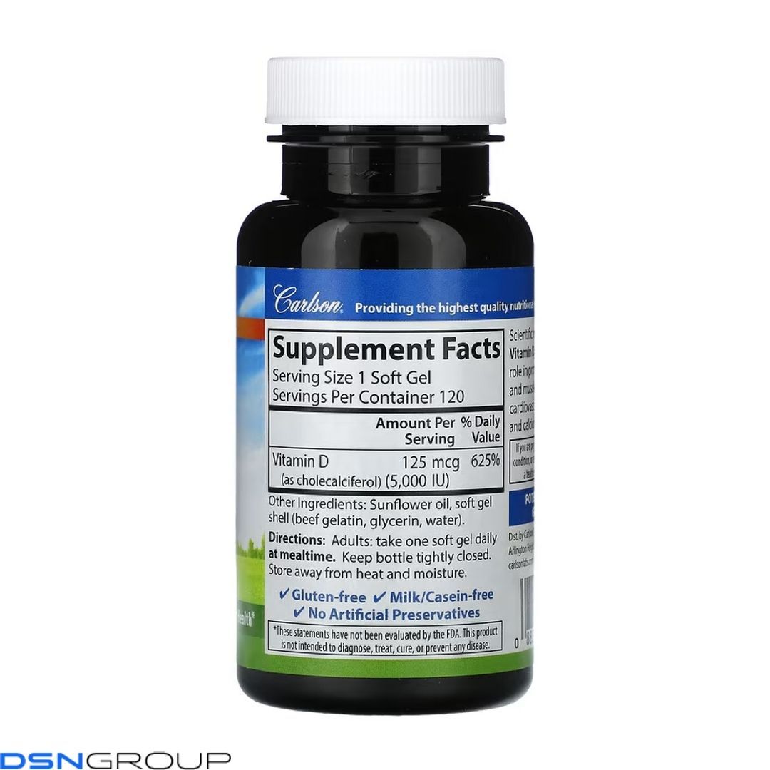 Vitamin D 5000 IU - 120 softgels