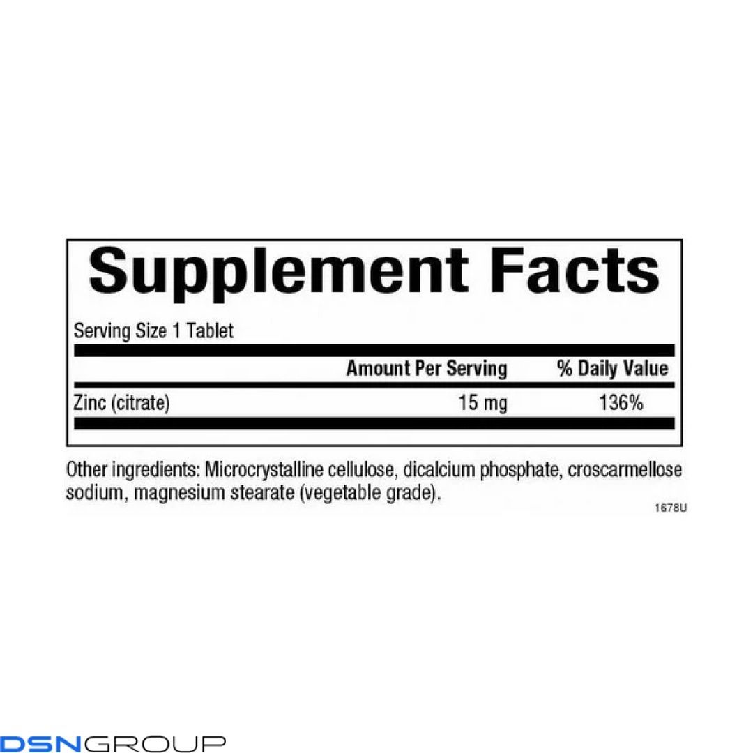 Zinc Citrate 15mg - 90 tabs