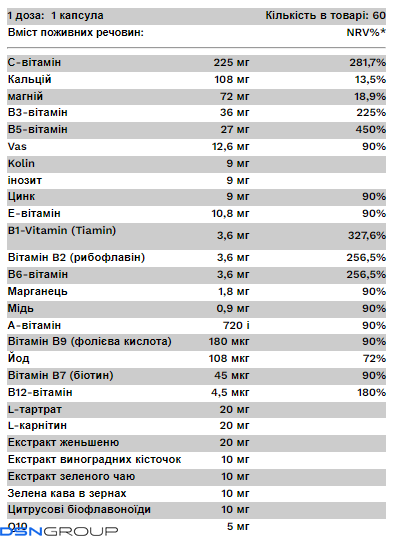 Daily vitamin for Women - 60 caps