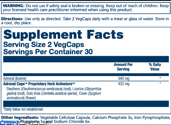Adrenal 170mg - 60 vcaps
