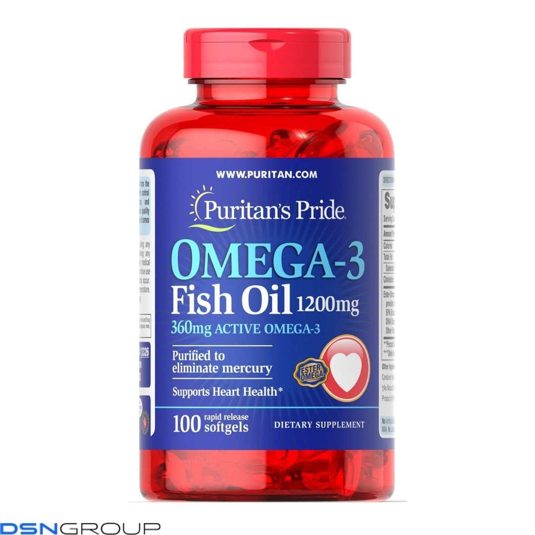 Omega-3 Fish Oil 1200 mg (360 mg Active Omega-3) - 100 Softgels 100-13-5213894-20 фото Omega-3 Fish Oil 1200 mg (360 mg Active Omega-3) - 100 Softgels